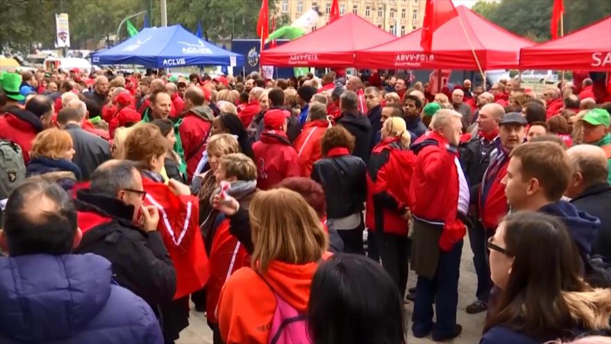 Europa afronta día de protesta con marchas contra paro y despidos