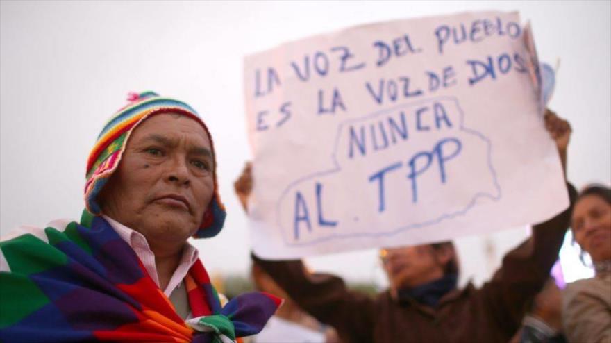 Marcha contra acuerdo TPP en Perú termina con represión policial