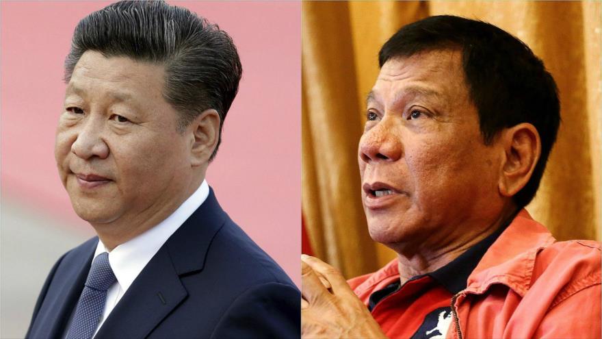 Los presidentes de China y Filipinas, Xi Jinping (izda.) y Rodrigo Duterte, respectivamente.