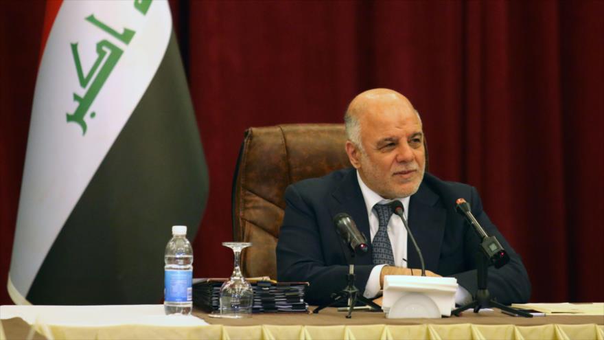 El primer ministro de Irak, Haidar al-Abadi, durante una reunión en la ciudad de Basra (sur).