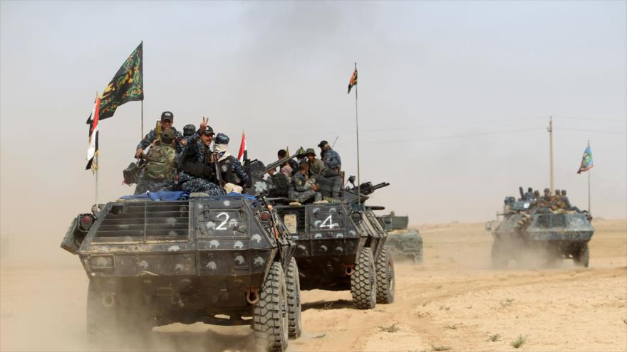 Las fuerza iraquíes en la región de Al-Shurah, al sur de Mosul, 17 de octubre de 2016.