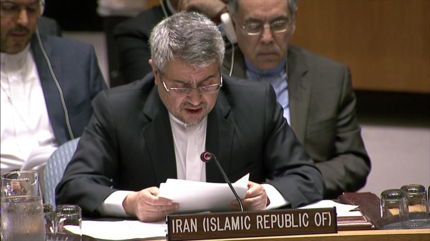 El representante permanente de Irán ante las Naciones Unidas, Qolamali Joshru.