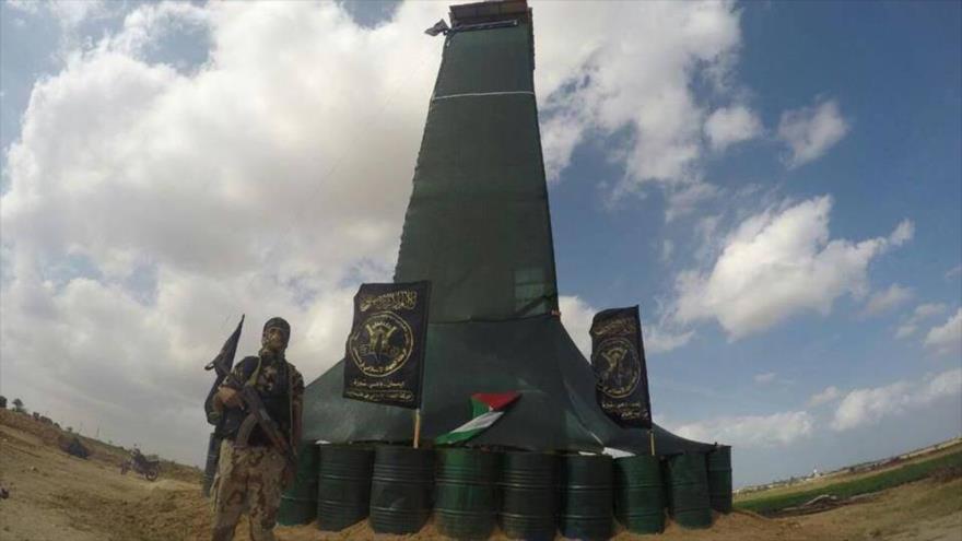 Torre de vigilancia del Movimiento de Yihad Islámica Palestina, ubicada a unos 300 metros de la frontera con los territorios ocupados palestinos, 20 de octubre de 2016.