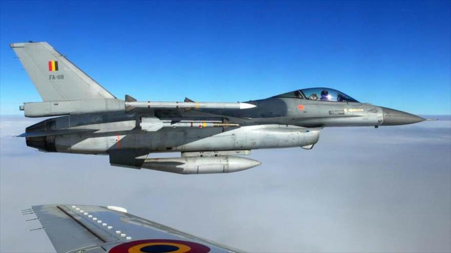 Cazas F-16 de la Fuerza Aérea belga.