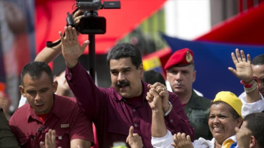 El presidente de Venezuela, Nicolás Maduro, en un mitin en Caracas, 28 de octubre 2016.