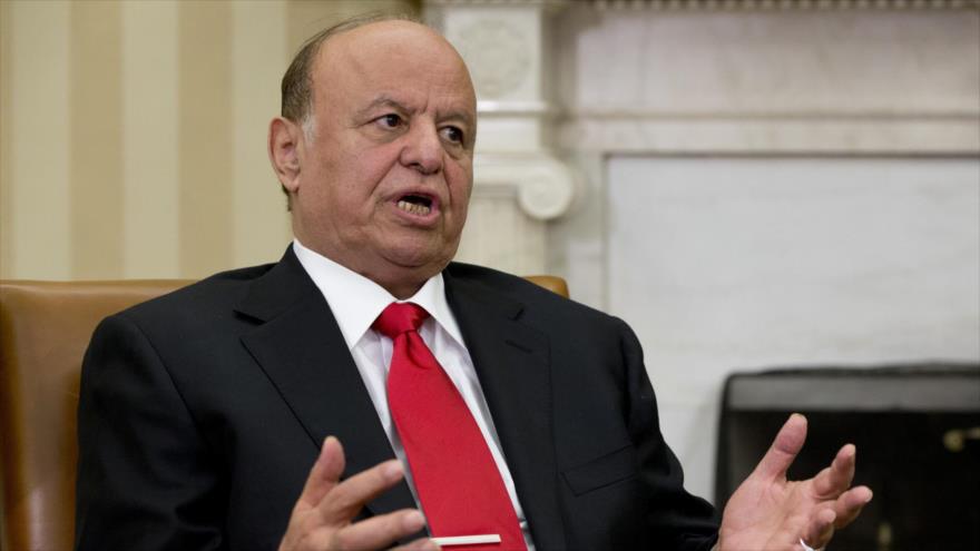 El expresidente fugitivo yemení, Abdu Rabu Mansur Hadi, septiembre de 2015.