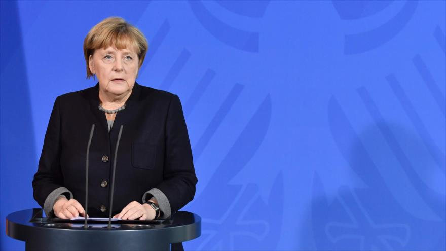 Angela Merkel, canciller de Alemania, en un acto público en Berlín, capital germana. 2 de noviembre de 2016