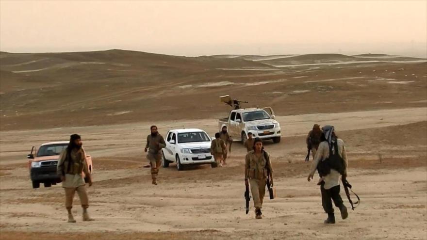 Combatientes del grupo EIIL (Daesh, en árabe) en la provincia iraquí de Salah al-Din, 19 de octubre de 2016.
