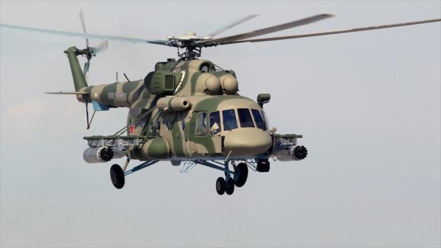 Un helicóptero de ataque Mi-8, de fabricación rusa.