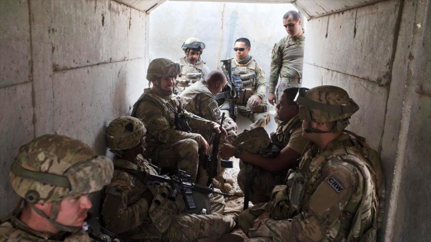 Soldados estadounidenses en una base militar en Al-Qayyarah, cerca de Mosul, 28 de octubre de 2016.