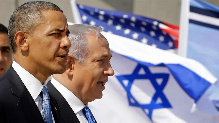 El presidente estadounidense, Barack Obama, junto con el primer ministro israelí, Benyamin Netanyahu, visitan el sistema antimisiles Iron Dome en el aeropuerto internacional Ben Gurion de Tel Aviv, marzo de 2013.