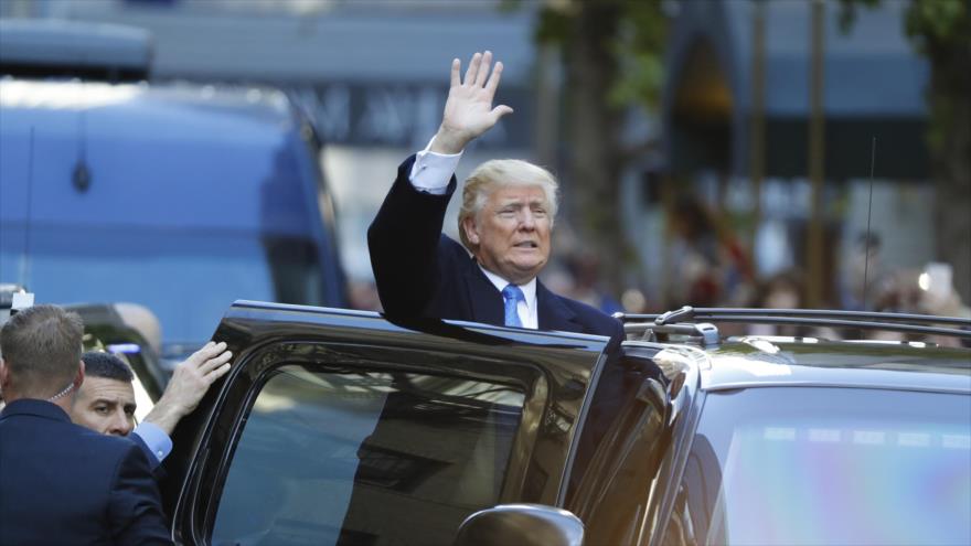 El aspirante a la Casa Blanca, el republicano Donald Trump, en Nueva York, 8 de noviembre de 2016.
