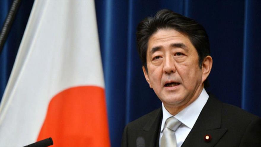 El primer ministro de Japón, Shinzo Abe, en una rueda de prensa.