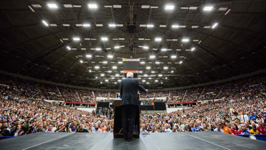 El excandidato democrata, Bernie Sanders, durante un evento de campaña en la ciudad de Madison, en el estado Wisconsin, 2 de julio de 2015.
