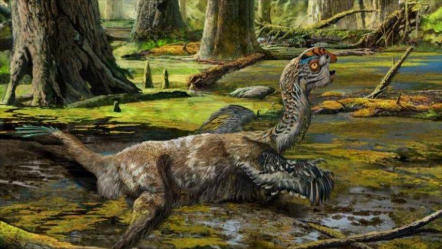 Una imagen recreada de dinosaurio Tongtianlong limosus.