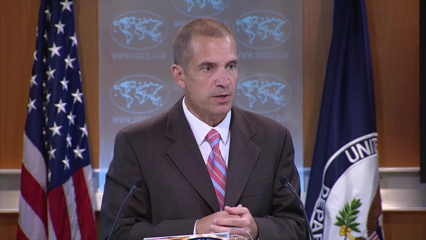 Mark Toner, portavoz del Departamento de Estado de EE.UU., durante una rueda de prensa en Washington, capital estadounidense.