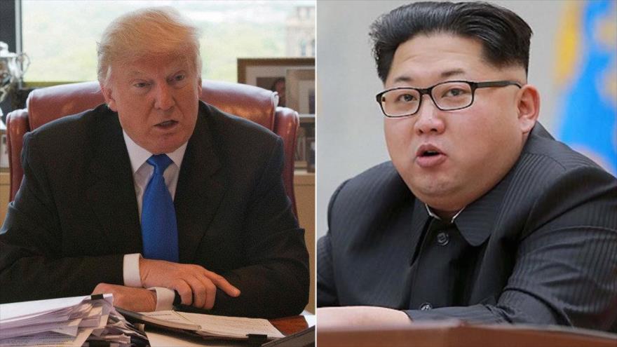 El presidente electo de EE.UU., Donald Trump (izda.), y el líder de Corea del Norte, Kim Jong-un.