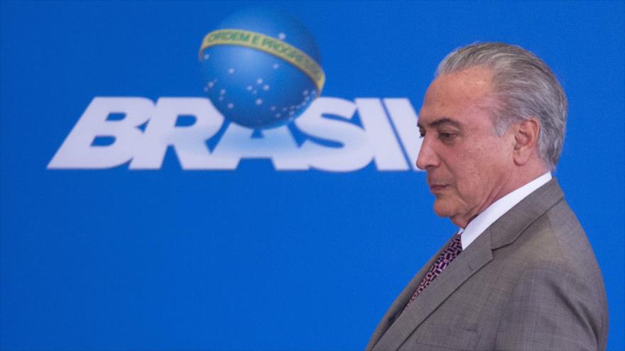 El presidente de Brasil, Michel Temer, a su llegada a un acto en Brasilia (capital), 9 de noviembre de 2016.