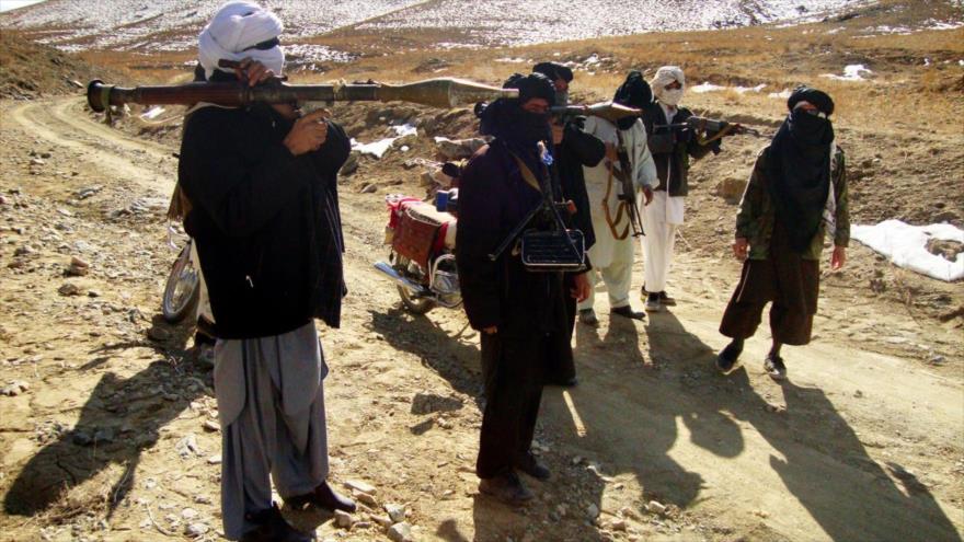 Miembros del grupo terrorista Talibán en la provincia central de Gazni.