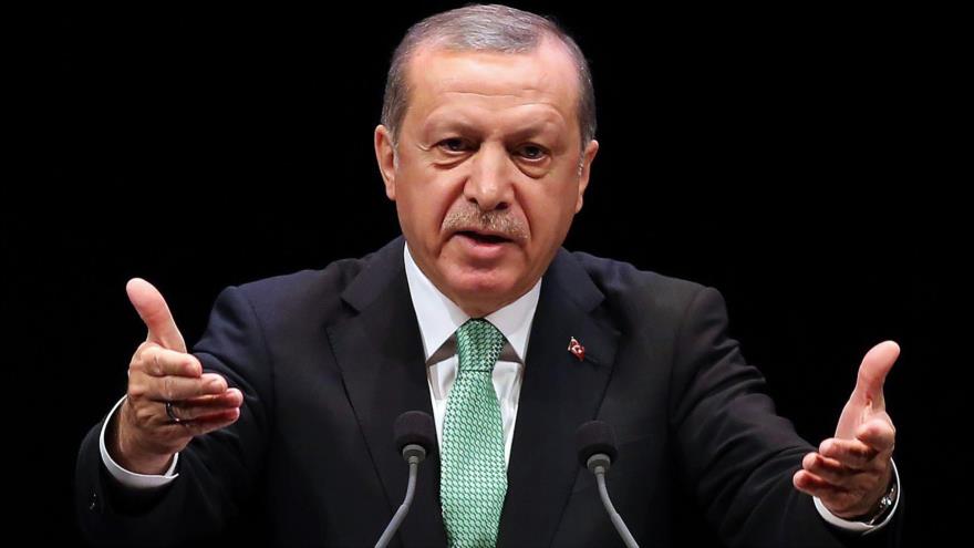 El presidente turco, Recep Tayyip Erdogan, durante un discurso en Ankara, capital, 3 de noviembre de 2016.