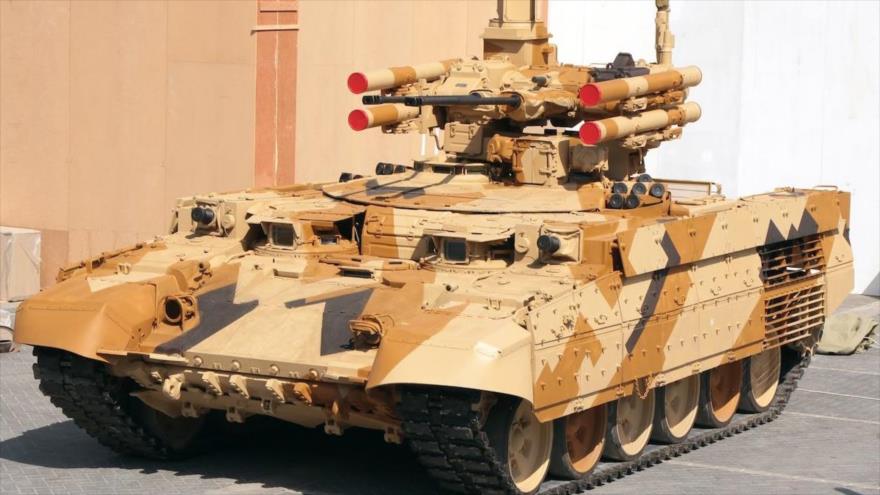 Vehículo de Soporte y de Combate BMP-T, conocido como Terminator.