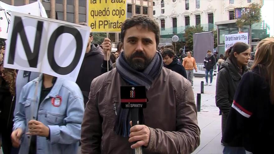 Masiva manifestación de estudiantes en España contra la Lomce
