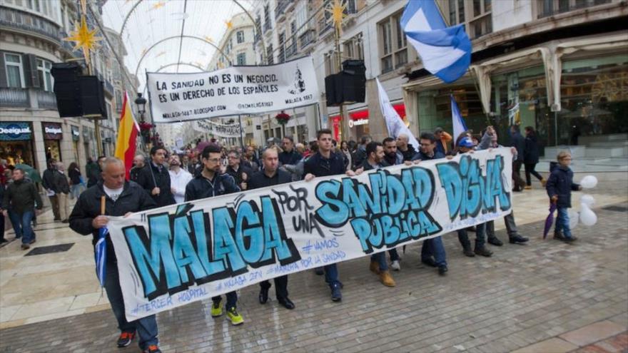 Miles de españoles protestan en reclamo de ‘una sanidad digna’