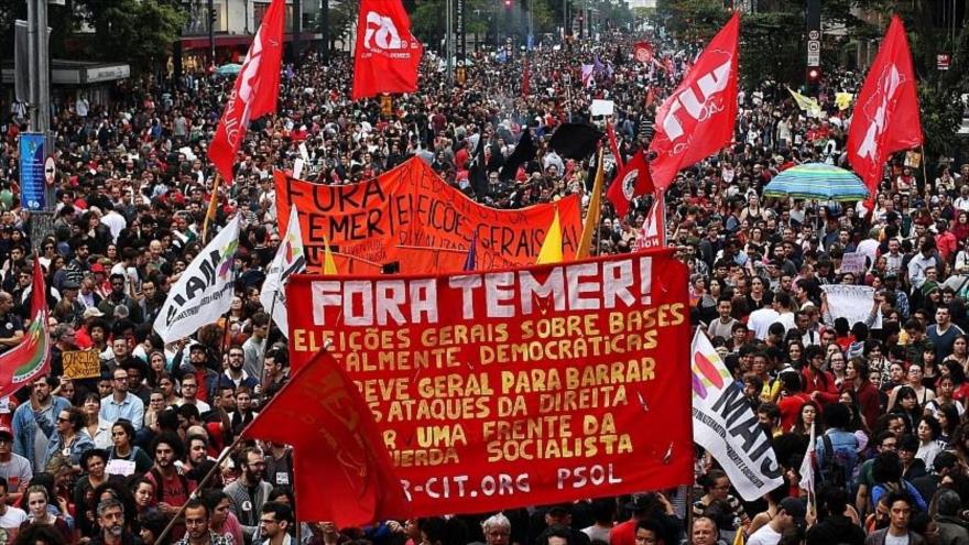 Vídeo: Brasileños salen a las calles con gritos de ‘Fora Temer’