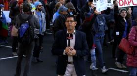 Marcha en solidaridad con tribus Sioux y Lakota en EEUU