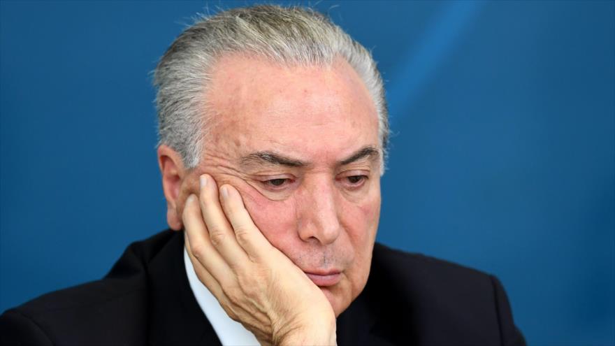 El presidente de Brasil, Michel Temer, durante una reunión del Consejo de Desarrollo Económico y Social en el Palacio del Planalto, (sede del Poder Ejecutivo) en Brasilia, 21 de noviembre de 2016.