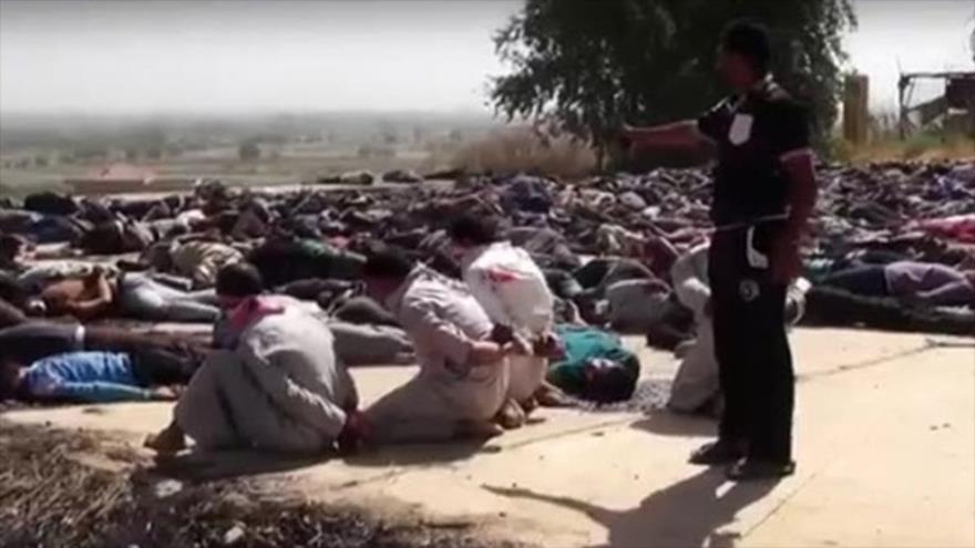 Daesh difunde nuevas fotos de masacre de 1700 militares iraquíes | HISPANTV