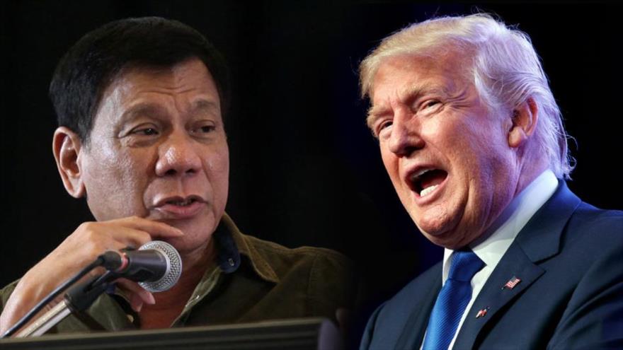 El presidente de Filipinas, Rodrigo Duterte, (izda.) y el presidente electo de Estados Unidos, Donald Trump.