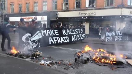 Policía danesa se enfrenta contra manifestantes antirracistas