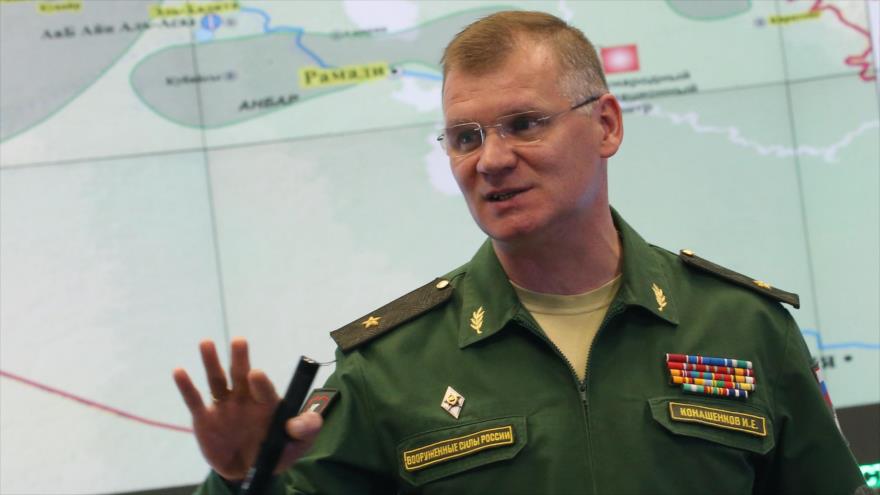 El portavoz de la Defensa rusa, Ígor Konashenkov. 