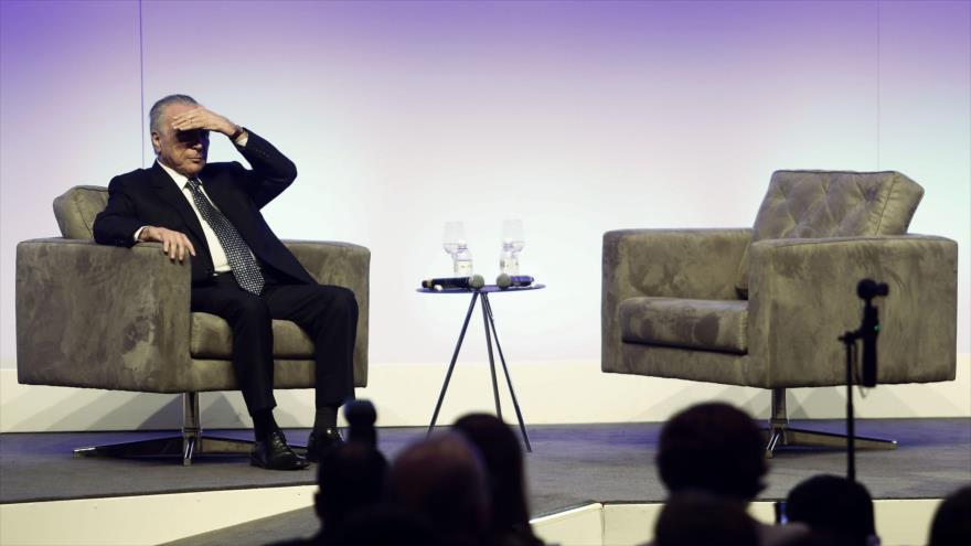 El presidente brasileño, Michel Temer, durante una conferencia en Sao Paulo (sureste de Brasil), 1 de diciembre de 2016.