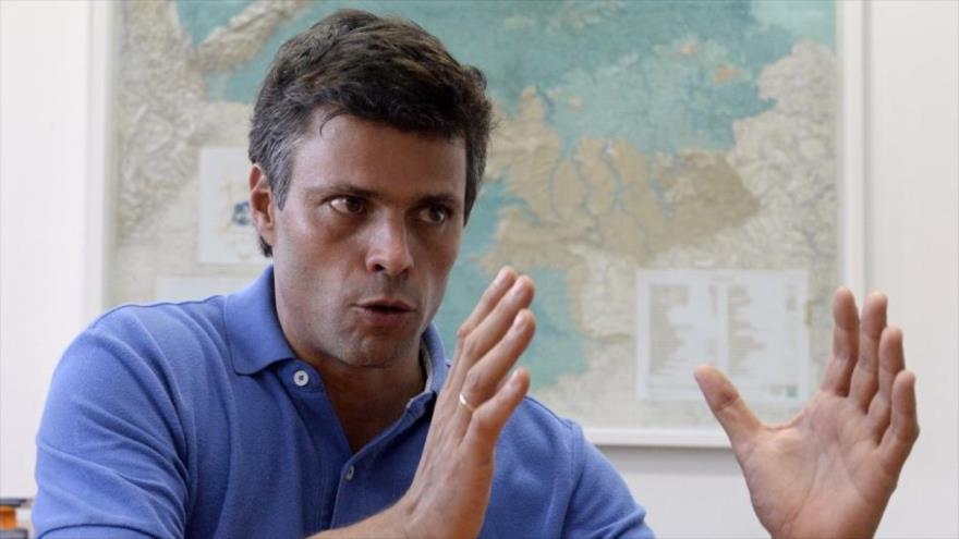 El dirigente opositor venezolano, Leopoldo López, acusado de conspirar y suscitar a la violencia en las protestas antigubernamentales del año 2014.