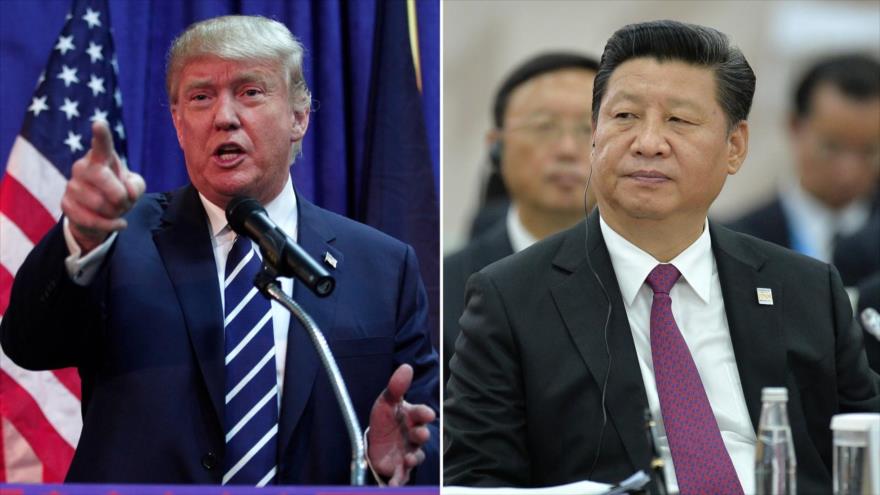 El presidente chino, Xi Jinping (dcha.), y el mandatario electo de EE.UU., Donald Trump.