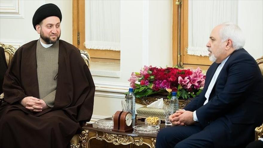 Mohamad Yavad Zarif, canciller de Irán, se reúne con el presidente de la Asamblea Suprema Islámica de Irak, Seyed Amar al-Hakim, en Teherán, capital iraní, 12 de diciembre de 2016.