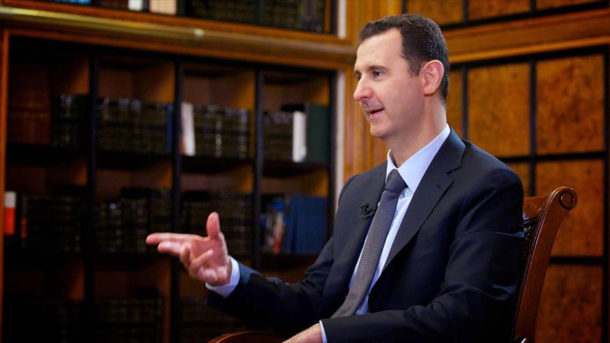 El presidente de Siria, Bashar al-Asad, concede una entrevista a medios rusos.
