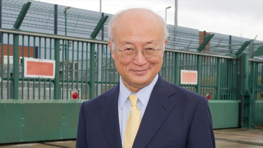 El director general de la Agencia Internacional de la Energía Atómica (AIEA), Yukiya Amano, durante una visita a un antiguo centro nuclear en Alemania, 8 de octubre de 2016. 