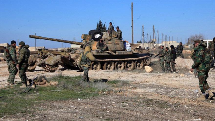 Fuerzas sirias realizan operaciones en la provincia de Idlib, 8 de marzo de 2016.