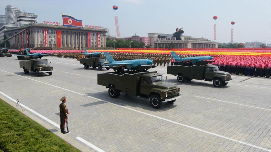 Drones norcoreanos que fueron presentados en el 60 aniversario del fin de la Guerra de Corea, 27 de julio de 2016.