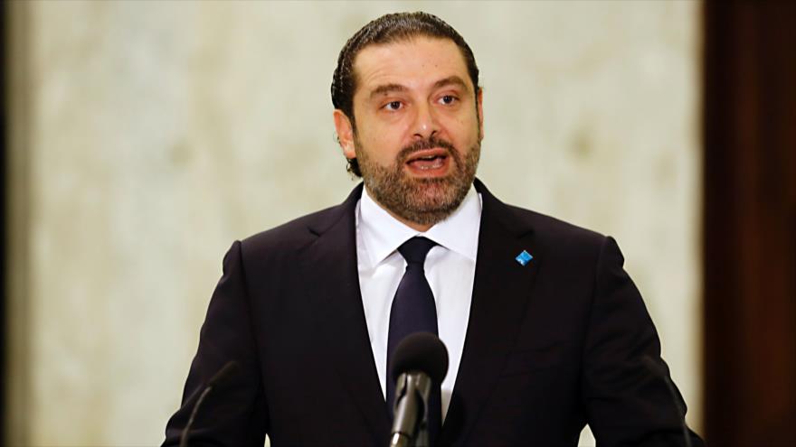 El primer ministro de El Líbano, Saad Hariri, habla ante los medios de comunicación en el palacio presidencial en Baabda, cerca de Beirut (capital), 3 de noviembre de 2016. 