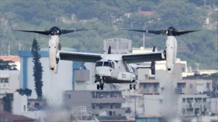 Japoneses denuncian los vuelos del polémico Osprey de EEUU