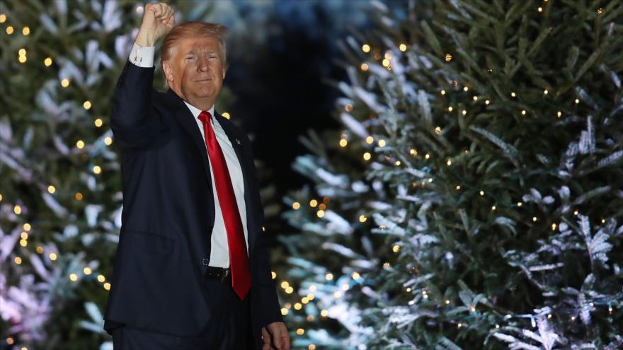 Donald Trump, presidente electo de EE.UU., durante su gira de agradecimiento "Thank You" en Orlando, en el estado de Florida (sureste de EE.UU.), 16 de diciembre de 2016.