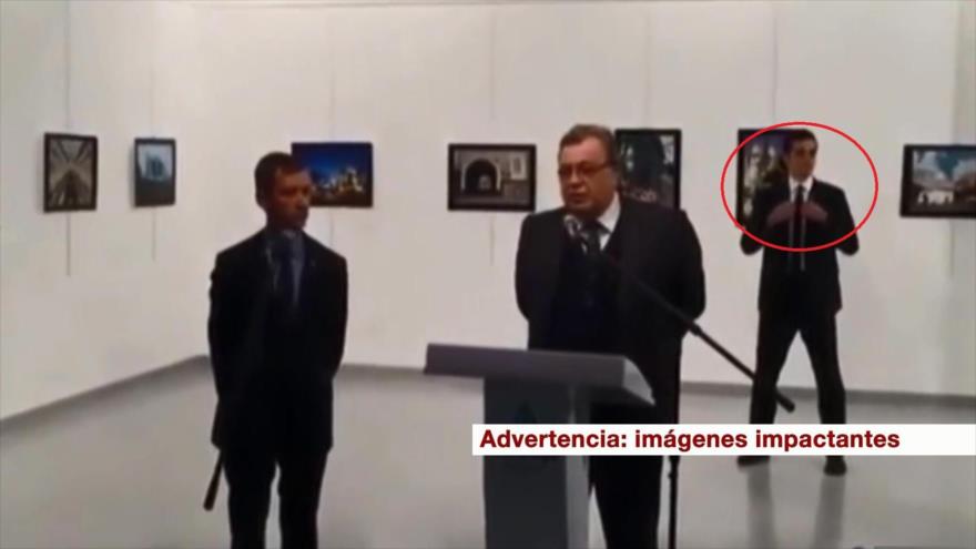 Difunden nuevo vídeo del asesinato del embajador ruso en Turquía