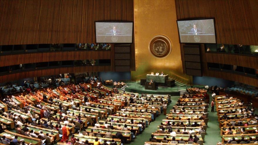 Una sesión de la Asamblea General de las Naciones Unidas (AGNU).