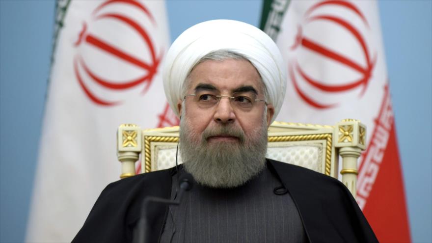 El presidente iraní, Hasan Rohani, durante una visita oficial en Yerevan, capital armenia, 21 de diciembre de 2016.