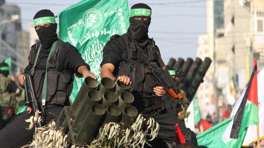 Los combatientes de las Brigadas Ezzeddin al-Qassam, brazo militar del Movimiento de Resistencia Islámica Palestina (HAMAS).