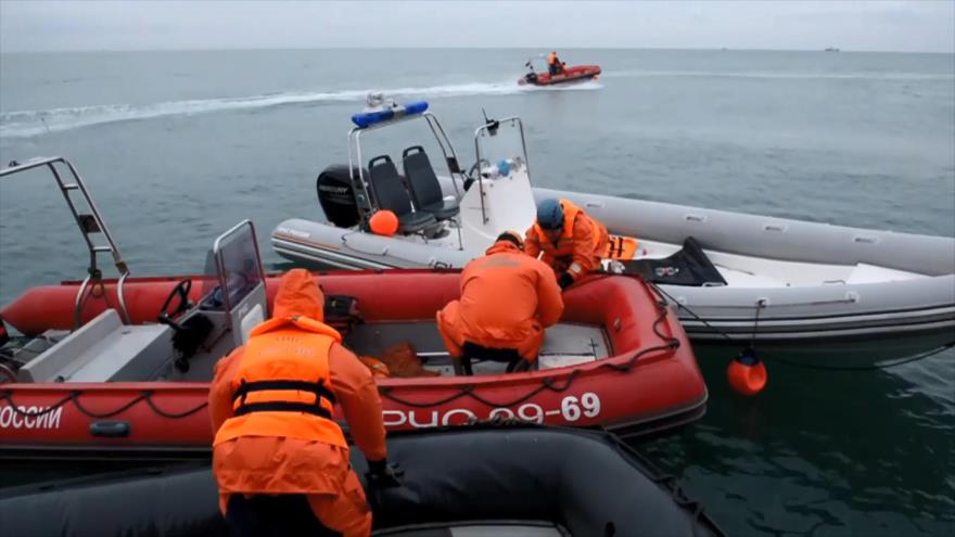 Hallan los restos del avión ruso Tu-154 